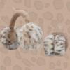 1Pc Leopard Print Faux Fur Earmuffs for Women Winter Soft Plush Ear-Muffs with Folding Earflap Warm Outdoor Ear Scarf Accessory