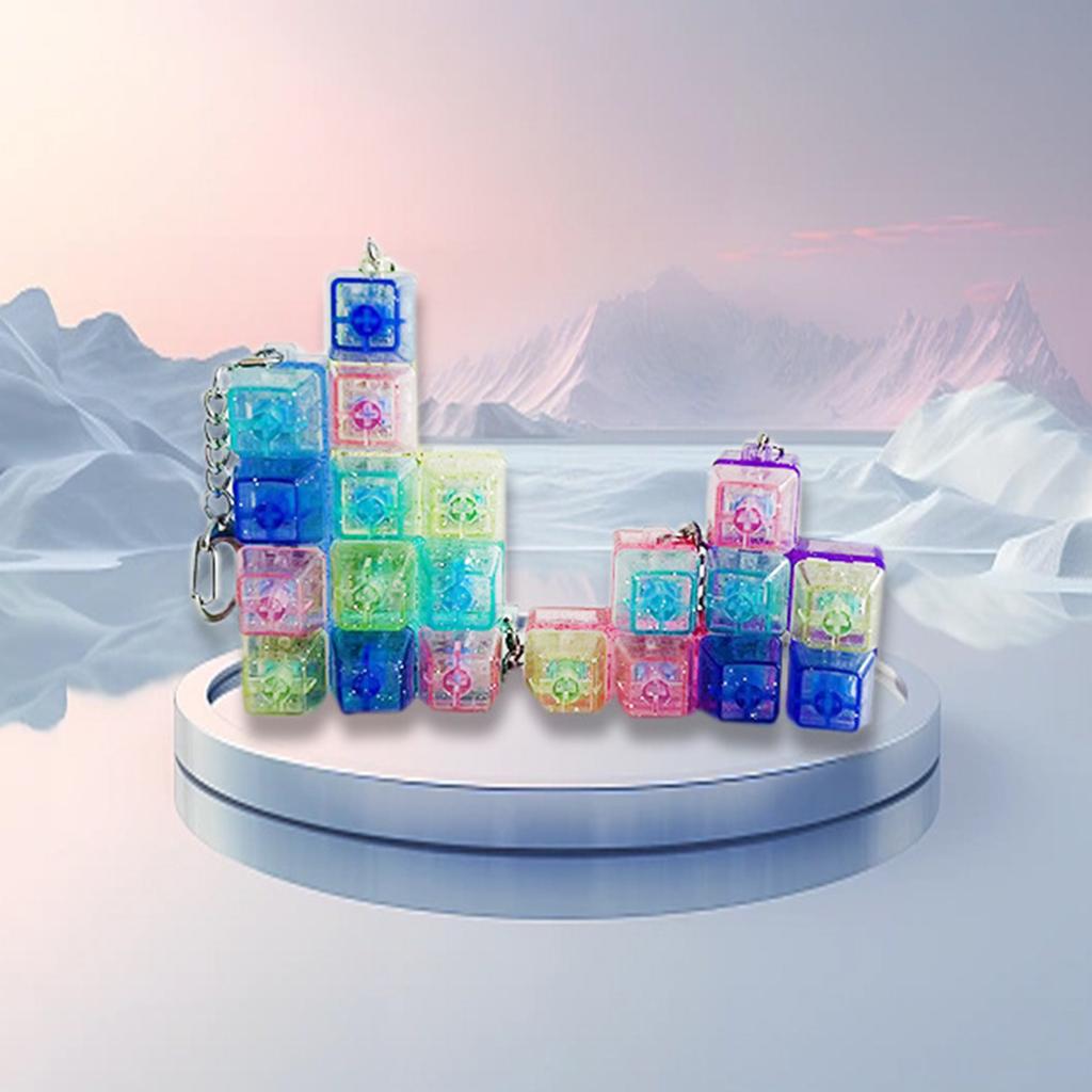 5 Stück Tastatur Fidget Spielzeug Tragbarer Schlüsselanhänger Klicker zur Stressreduzierung und Konzentrationsförderung für Kinder und Erwachsene