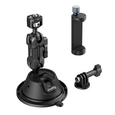 SmallRig Car Camera Mount with Suction Cup and Smartphone Handle Clamp for GoPro DJI Osmo and Osmo Aluminum Alloy Car and Wearable Camera Product