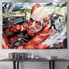 Attack On Titan Anime Tapestry Vertical Cartoon Wall Hanging Art Tapestry For Dorm Bedroom Living Room Home Decoration