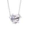 Cinnamoroll Dancing Stone Necklace Open Heart Silver 925 Cubic Zirconia.