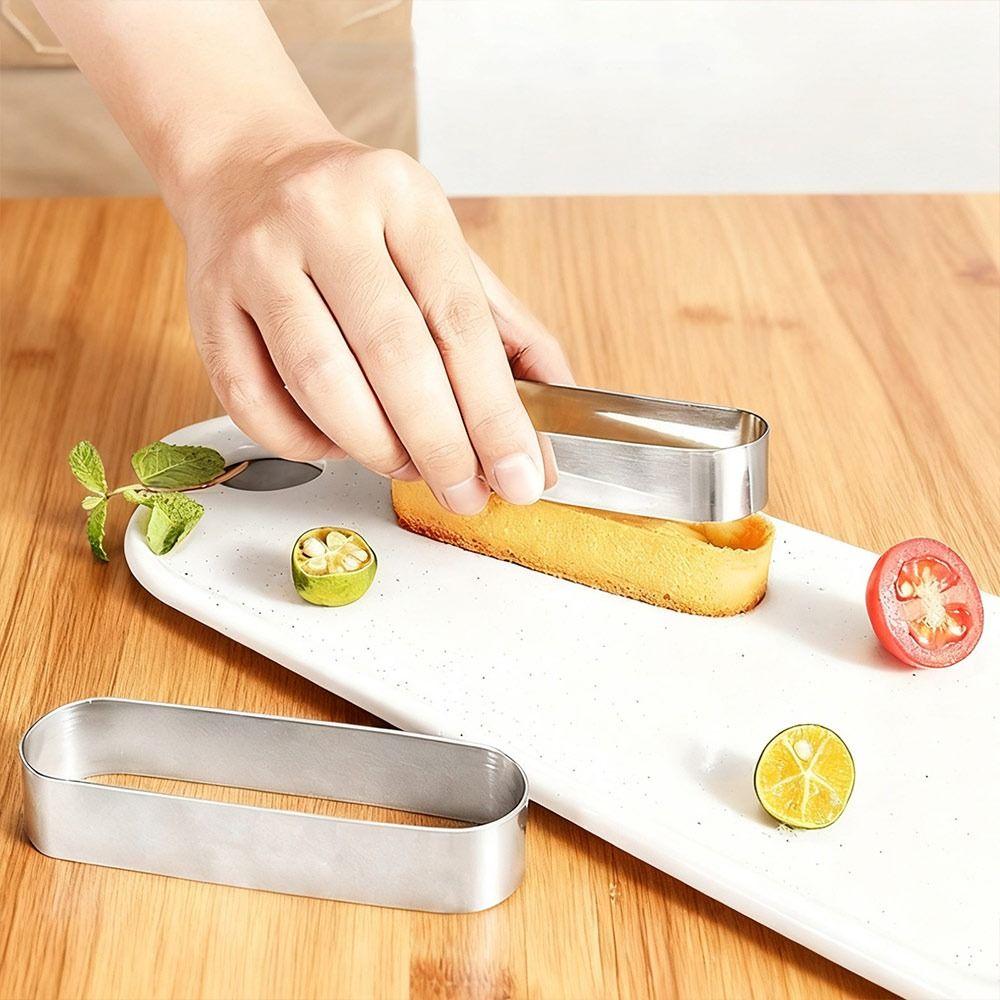 Stainless Steel Oval Cake Rings Multipurpose Cake Ring Molds  for Professional Pastry Baking