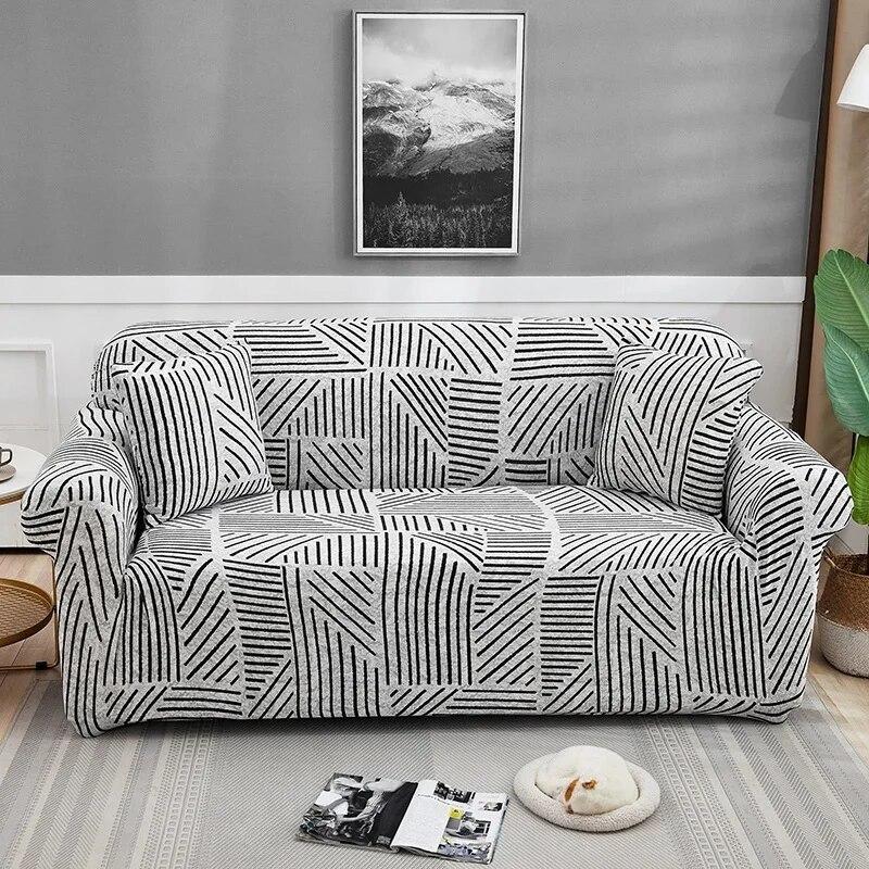 Capa de sofá impressa estiramento capas de sofá loveseat slipcovers para 2 lugares almofada lavável sala de estar protetor de móveis
