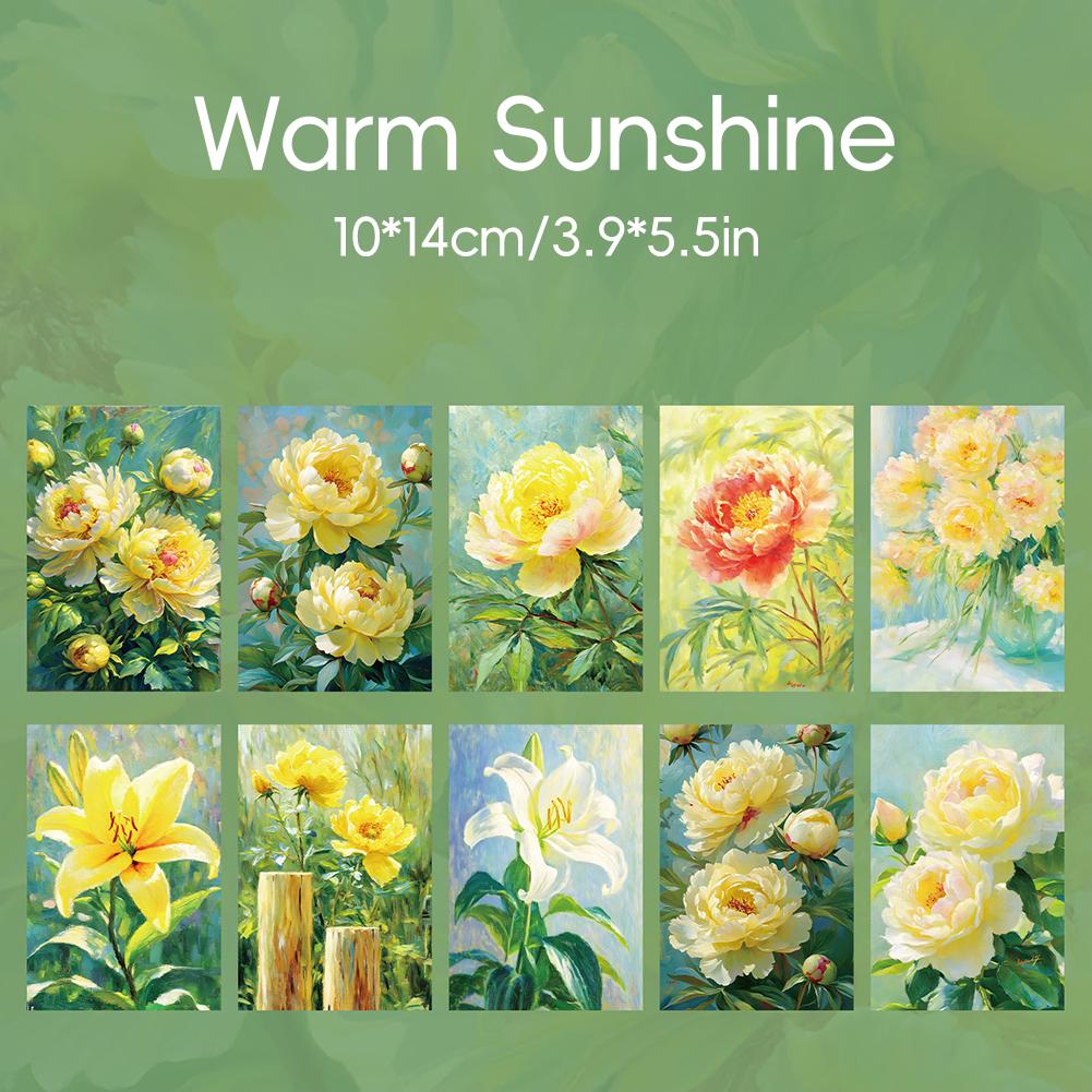 10 Packs A Corner of Flower Town Series Cute Retro Relief Decorative Paper Memo Pad Journal Scrapbooking Material Paper