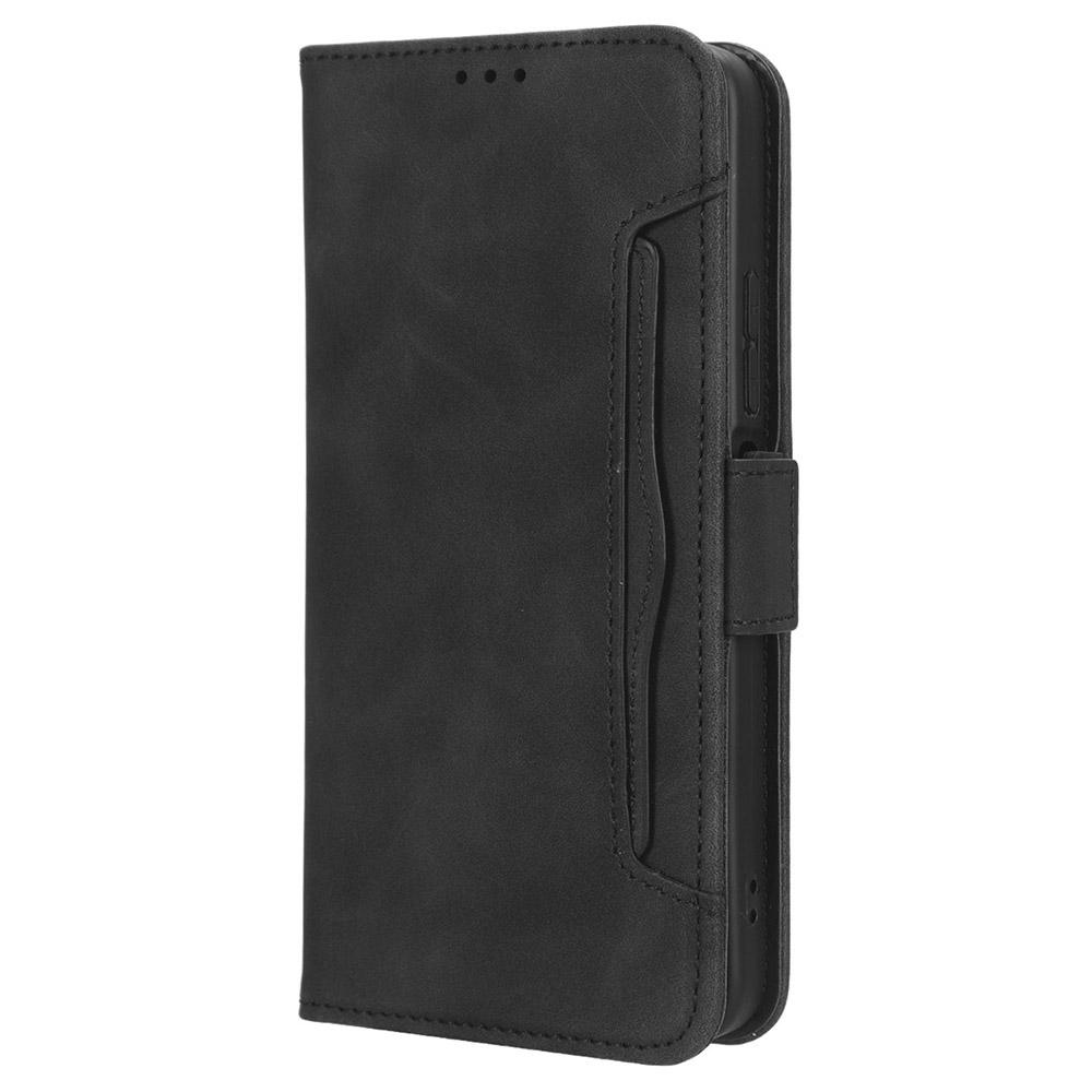 Für Xiaomi Redmi 12 4G/12 5G (Global)/Note 12R 5G/Poco M6 Pro 5G Mehrere Kartenfächer Klappständer Handyhülle PU-Leder Brieftaschen-Cover