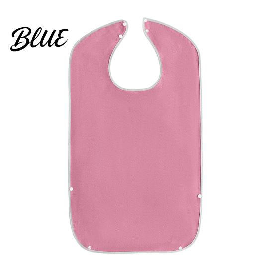 Adult Bibs with Clothing Protector Large Solid Bib Snap Buttons Color Waterproof Deep Crumb Adjustable Closure Catcher Design Eating