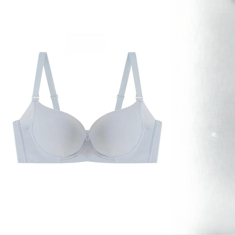 

Бюстгальтер полной чашки Женский Мягкий на косточках Тонкий Бесшовный Бюстгальтер Бюстгальтер против провисания Женский Бюстгальтер с завязкой-аксессуаром Гладкий и Дышащий Бюстгальтер 40/90D синий