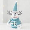Christmas Doll Blue Snowman Santa Claus Reindeer Christmas Doll Handmade Plush Figure Ornament Home