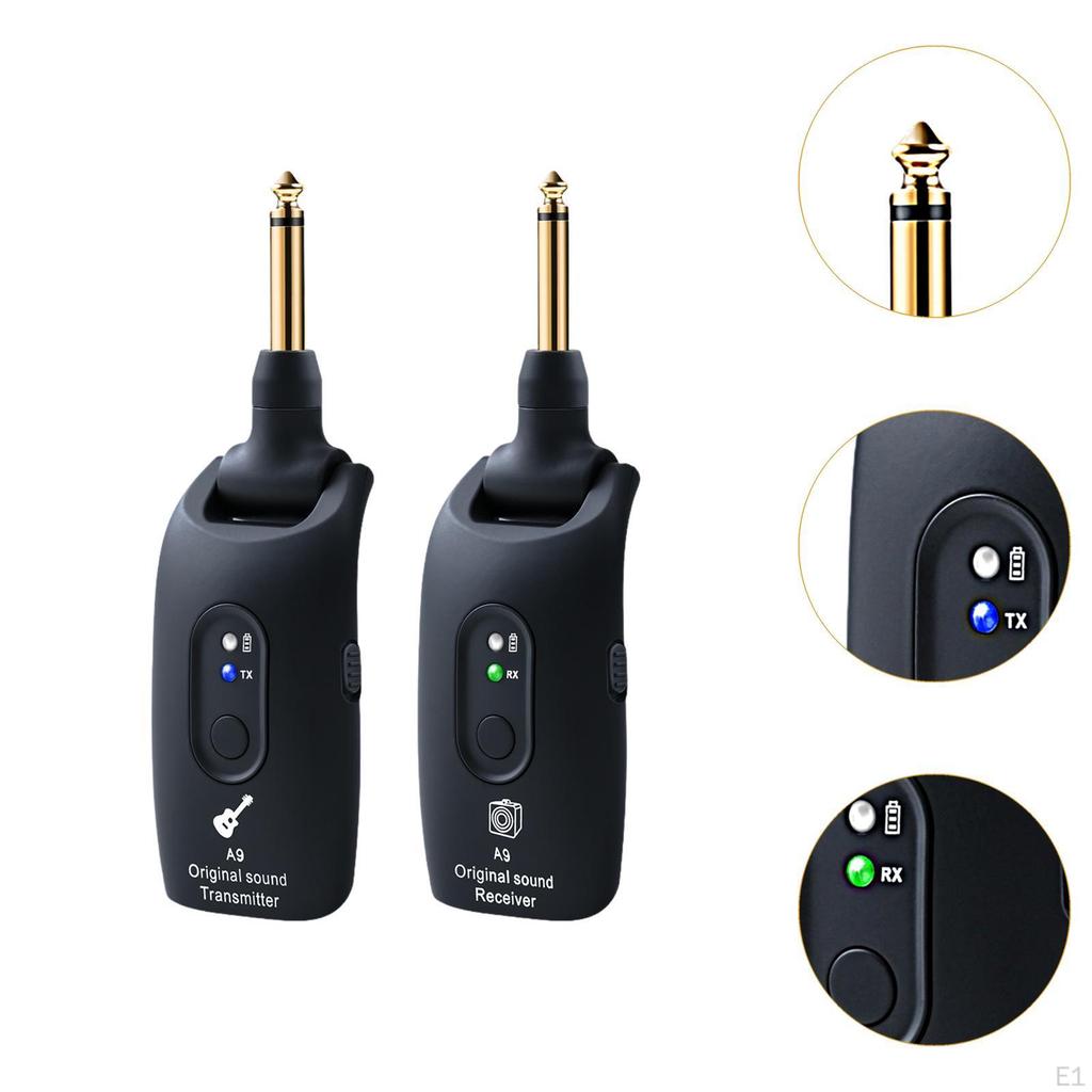 2x Audio Transmitter Receiver Guitar for Violins