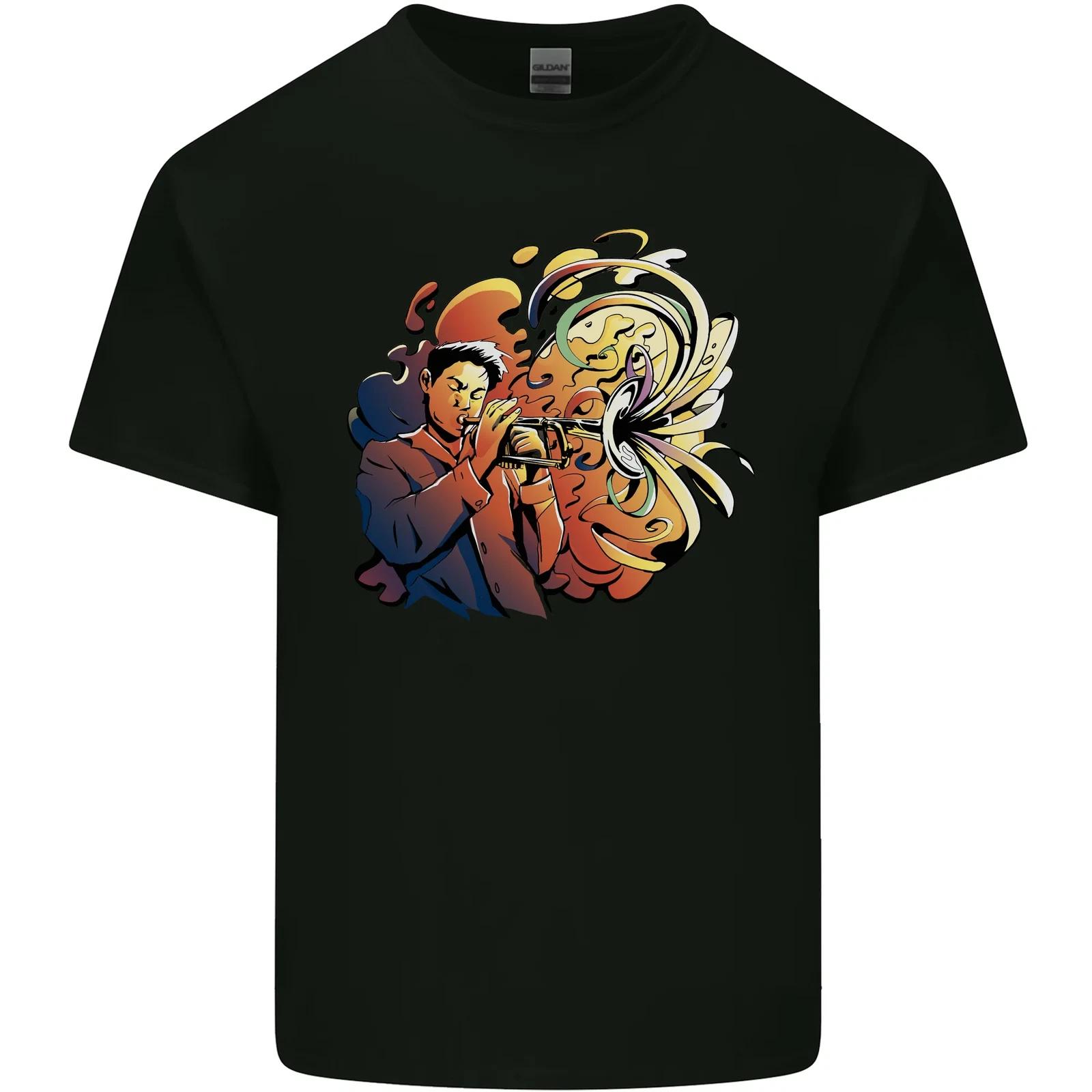 Trumpet Player Jazz Kids T-Shirt Childrens S