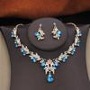 Bridal Jewelry Sets for Women Wedding Crown Birthday Tiaras and Choker Necklace Earrings Bride Party Costume Jewelry Accessories