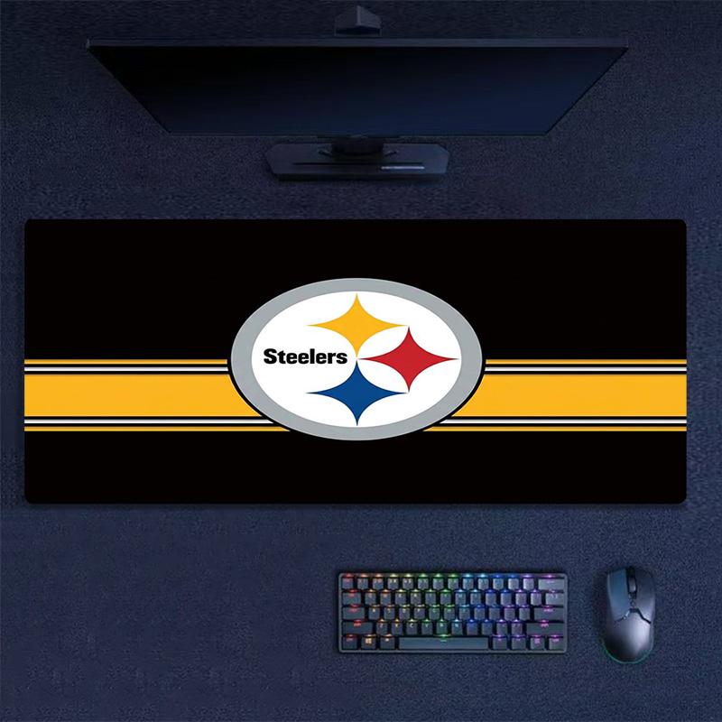 Pittsburgh Steelers Logo Color Mouse Pad Large Gaming Table Cushion Non-slip Laptop Tablet Big Mousepad XXL Mat Mini PC Playmat With Lock edge