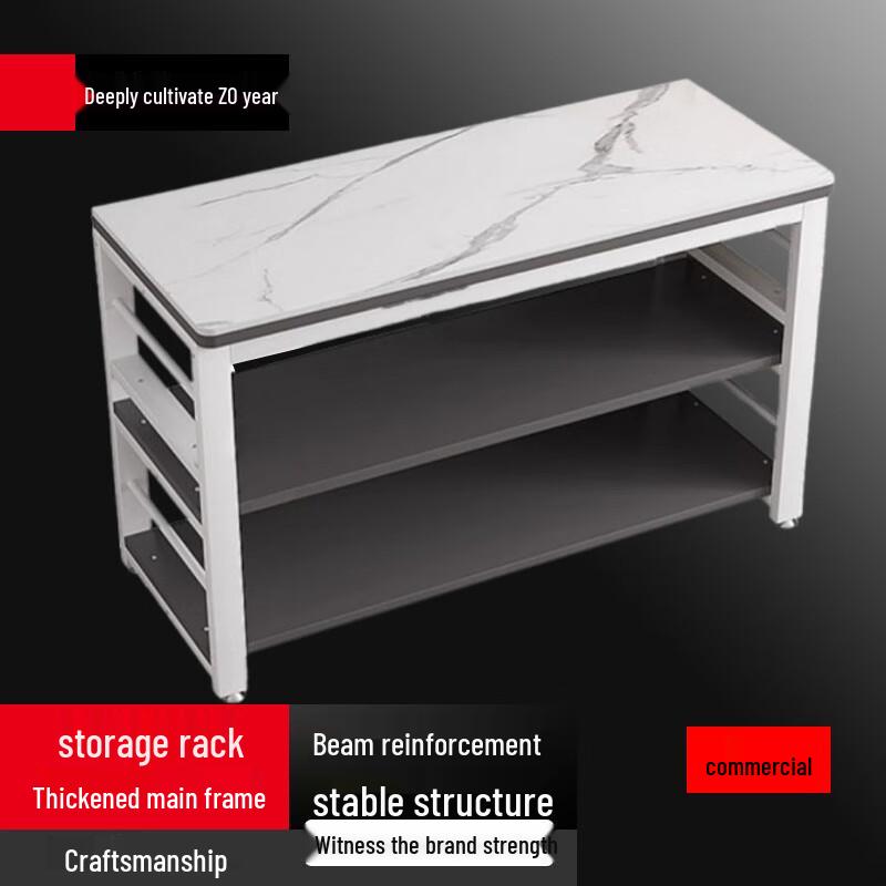 

Modern Kitchen Prep Table & Storage Rack