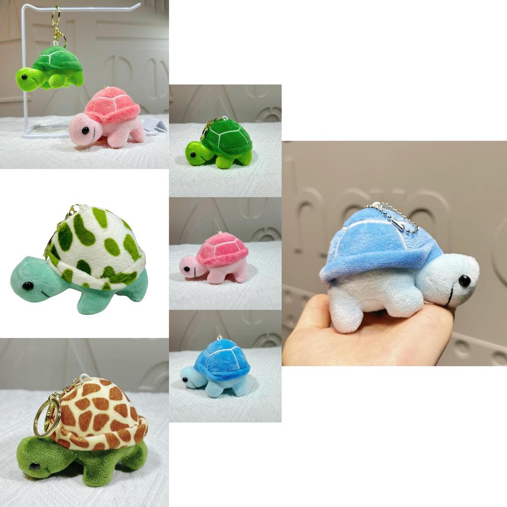Adorable Plush Turtle Keychain Accessory In Vibrant Colors Perfect For Gifts And Decorations