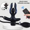 Prostate Bead Inflation Huge Anal Plug Electric Orgasm Masturbation Massager Sex Product Butt Plug SM SexToy with 10 Frequency Vibration Anal Dilation
