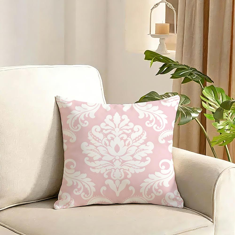 Kimono Fabric Cushion Cover Reversible Plush Pillow Cover Soft Fluffy Home Decor for Sofa Bedroom