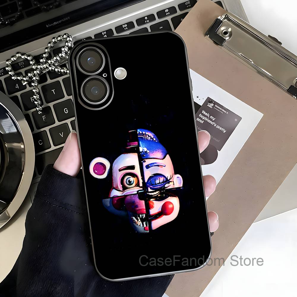 

Cute F-FnafS For iPhone 17,16,15,14,13,12,11,Pro,Max,Plus Transparent gray Phone Case Magnetic Wireless Charging iPhone16