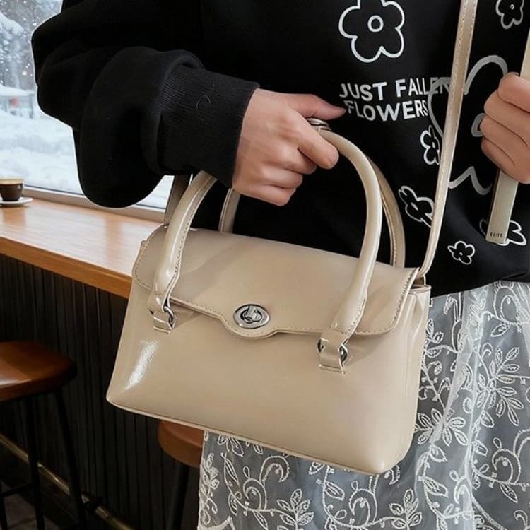 Lock Handheld Small Square Bag Women's Versatile Shoulder Bag