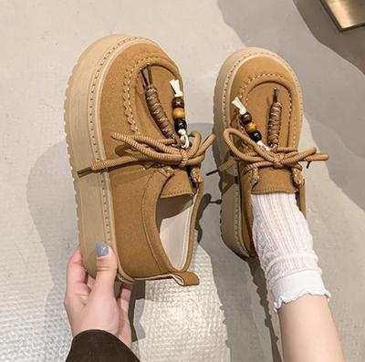 2025 Designer Shoes for Woman Footwear Autumn Soft Loafers with Fur Slip-on Dress Fall Slip On Moccasin Floc Zapatillas De Mujer