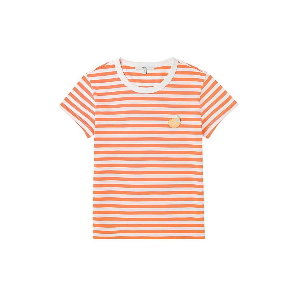 Vans Lizzie Armanto Color Block Striped T-Shirt Women tops Melon VN0A7RVCYST