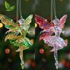 Sparkling 2D Acrylic Pendants Ballerina Simulation Christmas Tree Hangings Car Rearview Mirror Charm Decoration Ornaments