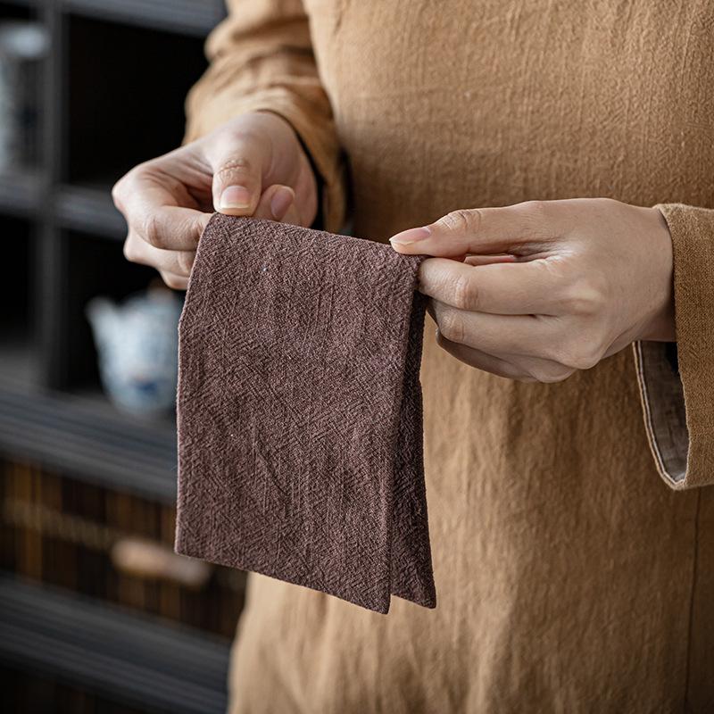 Zen ramie tea towel tea table absorbent towel tea table rag kung fu teapot mat coaster tea set accessories pot towel