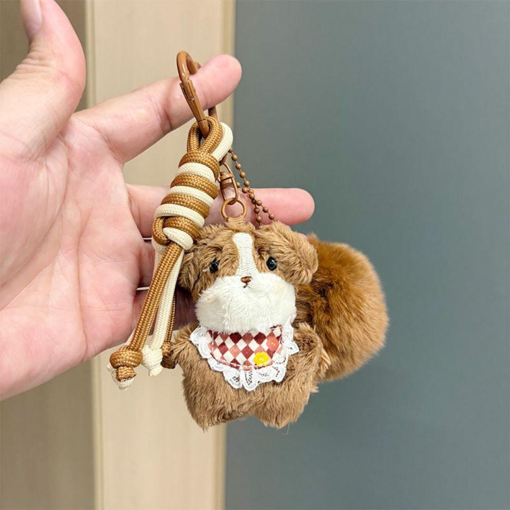 Bear Rabbit Dog Keychain Cat Key Ring Friendship Rabbit Plush Dolls Pendant Girls