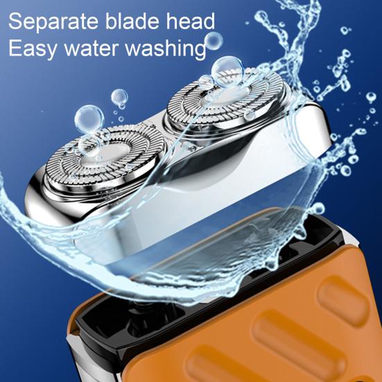 Yousheng Double-head Mini Electric Shaver USB Rechargeable Waterproof Portable Travel Wet Dry Shaving Razor Men Beard Trimmer Hair Remover Tool
