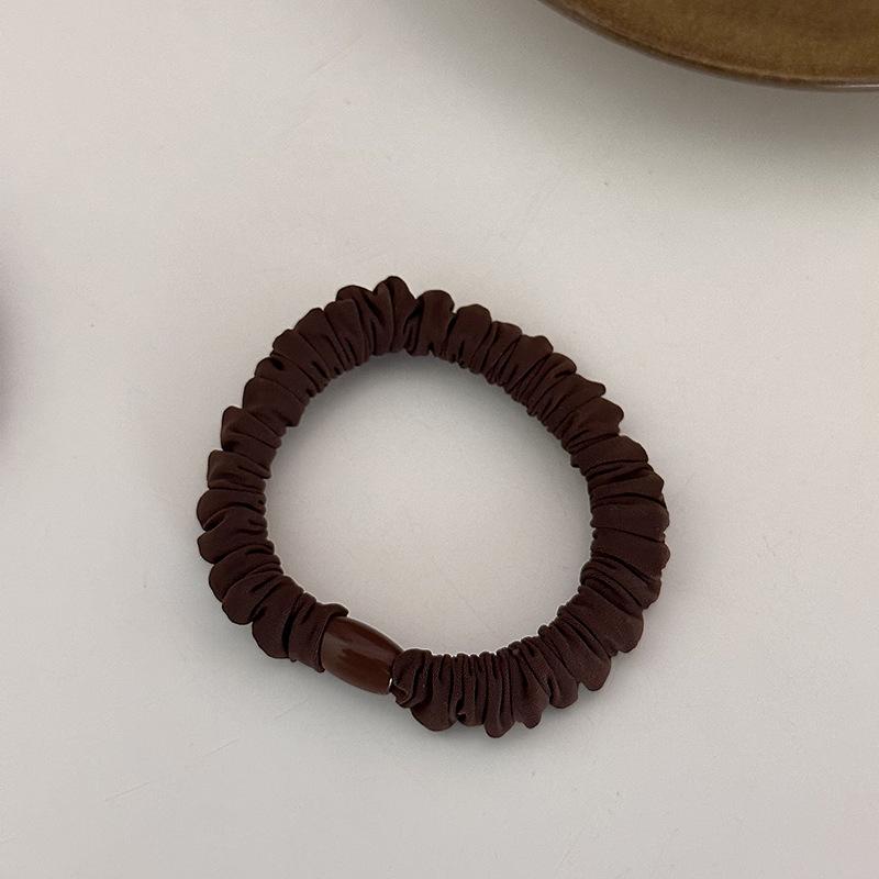 

High-elasticity Rubber Band Headwear and Hair Tie for Women, Simple and Elegant Small Intestine Loop Headwear темный кофе