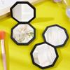 Espelho de Maquilhagem de Mão Dupla Face Mini Espelho Hexagonal Portátil de Bolso Dobrável Espelho de Maquilhagem Para Viagem Ferramenta Cosmética de Beleza