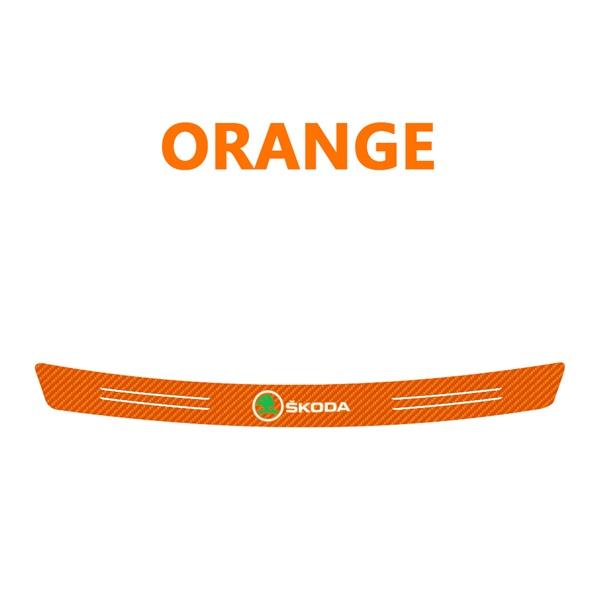 Carbon Anti Scratch Threshold Bumper For Skoda S Octavia Fabia Scala VII Car Rear Trunk Protector Strip Sticker Car Accessories djsg55