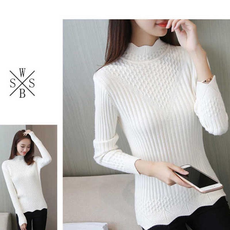 Women's Sweaters High Elastic Turtleneck Sweater Winter Slim Sexy Bottoming Basic Knit Pullover Jumper