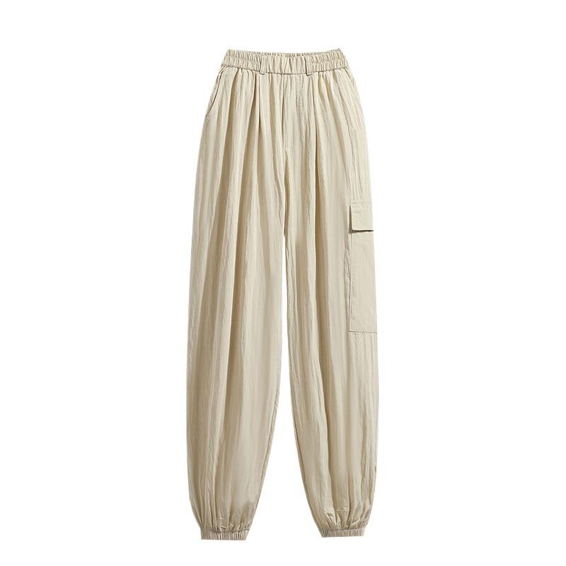 Pantaloni sport retro cu picior larg, gri toamnă, cu uscare rapidă