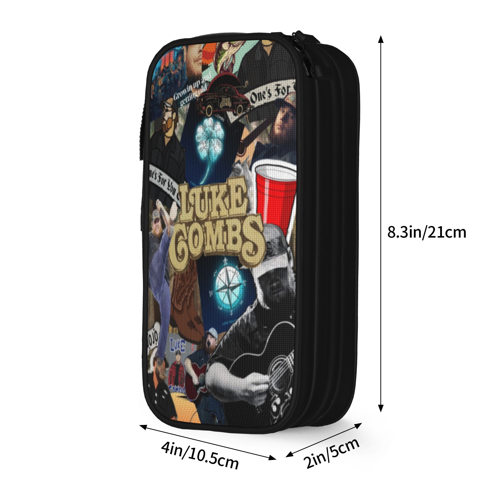 Trousse à crayons Luke Combs tour 2026 Joli Sac Porte-Stylos Étudiant Grande Capacité Étudiants École Trousses à Crayons Zippées (as the picture,M)