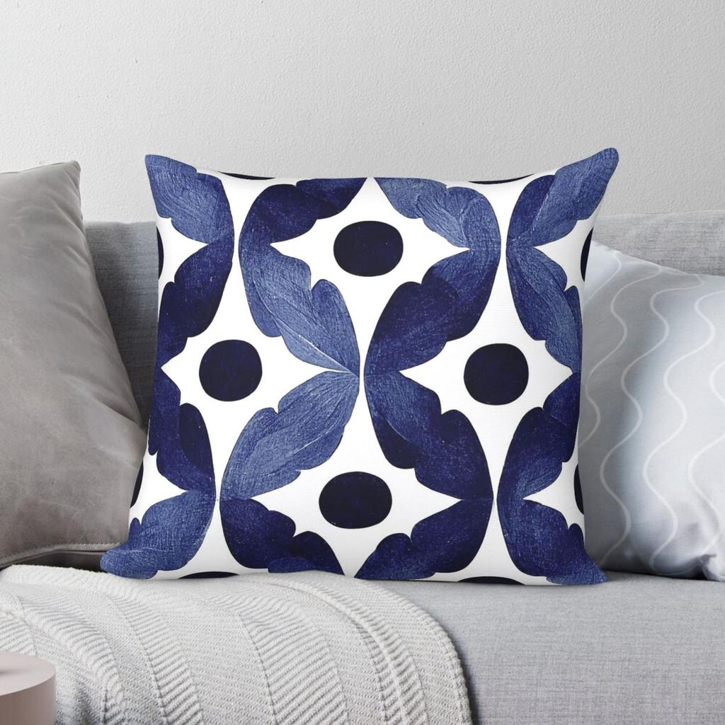 Federa per Cuscino Quadrata Blu Indaco Henri Matisse Poliestere Lino Velluto Stampata con Cerniera Decorativa per Cuscino da Divano