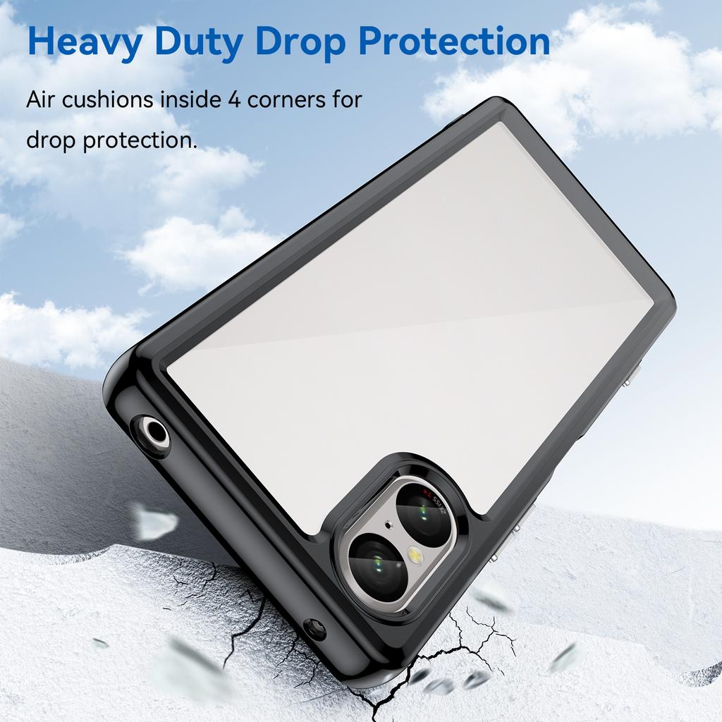 For Sony Xperia 5 V Case TPU+Acrylic Mobile Phone Back Protector Cover