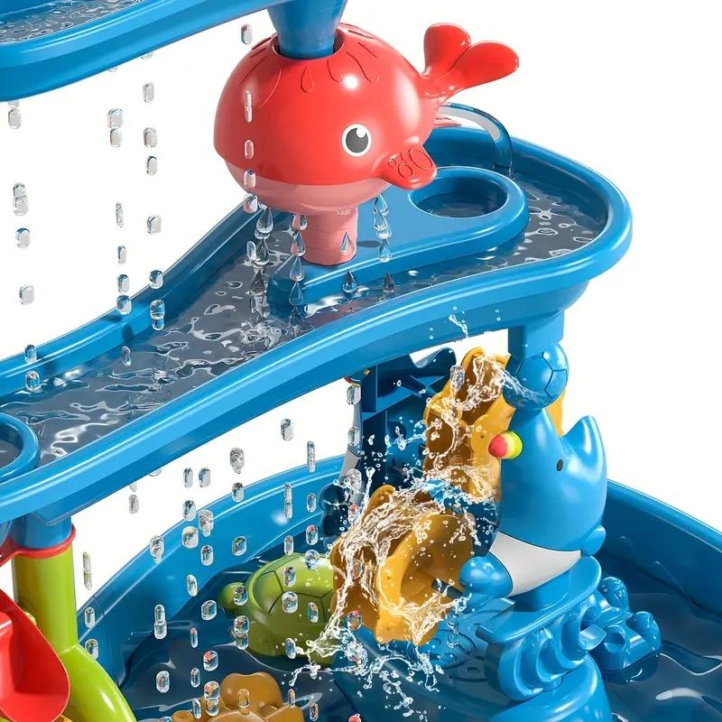 Kinder Strandtisch Wasserfall Spieltisch Wasserpark Wasserbecken Sandtisch Innen Außen Multifunktionales Strandspielzeug