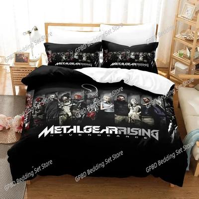 3D-Druck Spiel Metal Gear Rising Revengeance 3D Bettwäsche-Set Bettbezug Bettwäsche-Set Steppdecke Leinen Kissenbezüge Einzel Doppel Twin King Queen