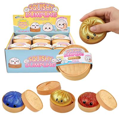 Colorful Crystal Steamed Bun Squeeze Toy Reusable Stress Relief Slow Rebound Desk Decoration Fun Party Gift