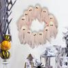 Creative LED Light-Up Wreath 11 LED Lights Halloween Wreath Spooky Front Door Hanging Decor  Yard