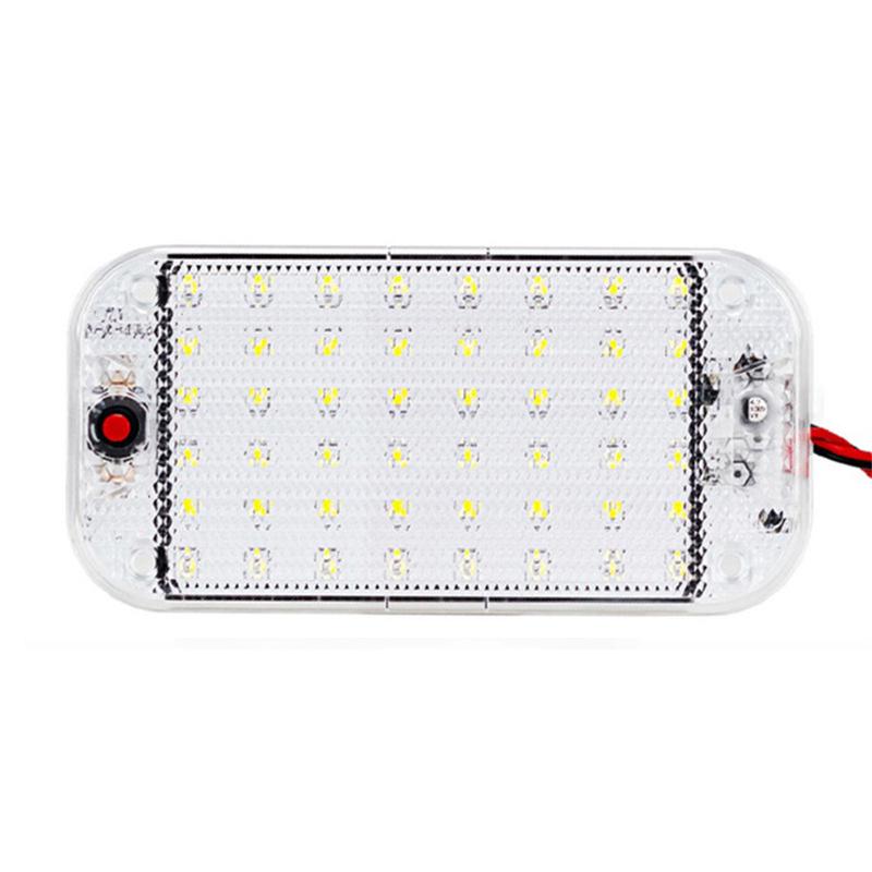 48 LED Car Interior Reading Lamp 12V-24V Panel Light Car Interior Reading Lamp High Brightness For Truck RV Boat Camper Lights