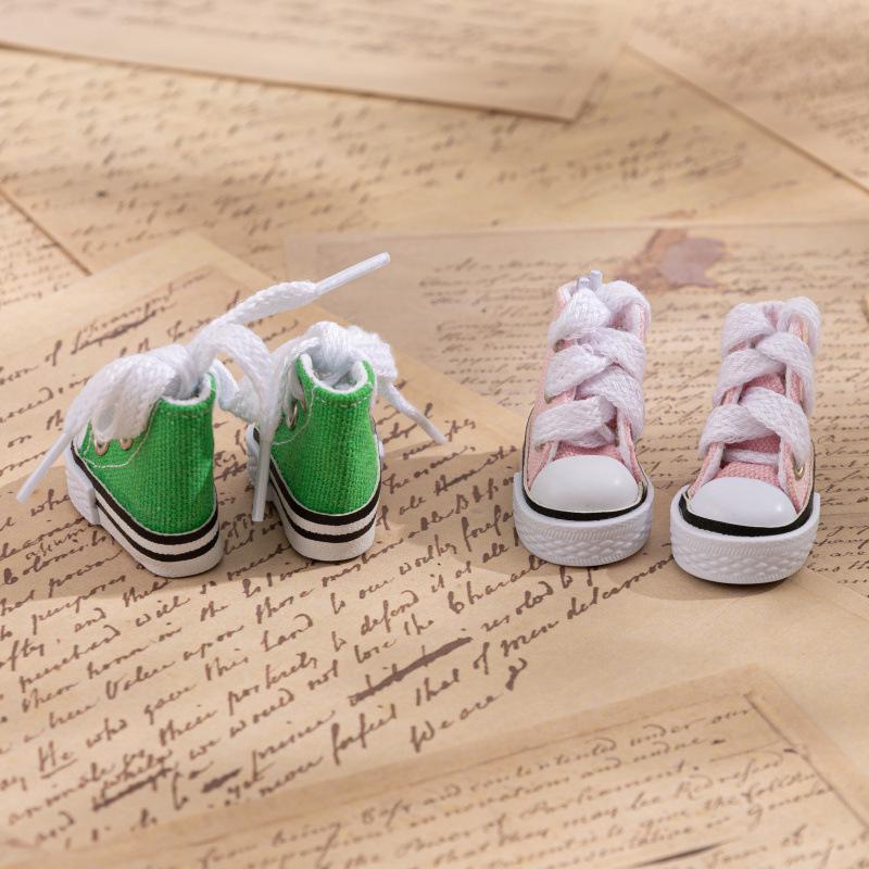 Small Canvas BJD Doll Shoes 3.5CM - Finger Dance Accessories