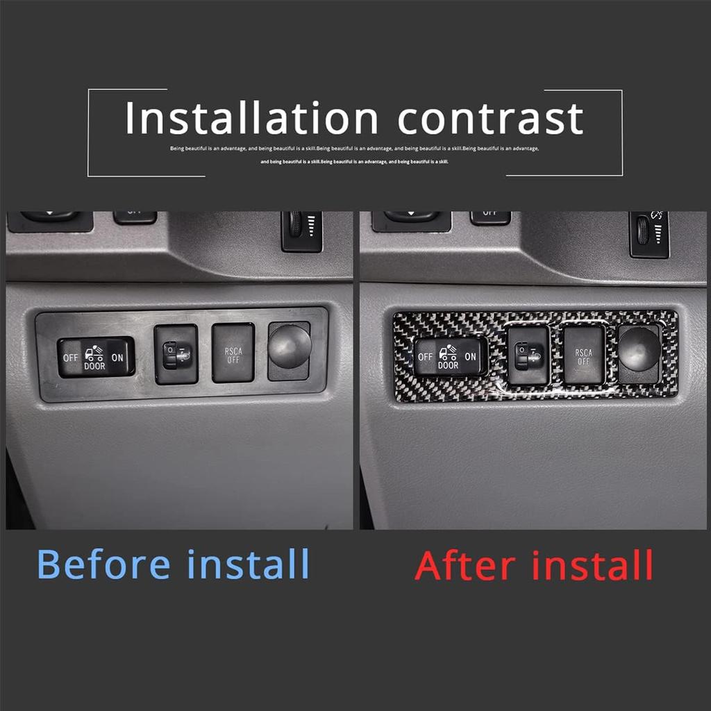 High Mounted Stop Lamp Switch Frame Sticker Trim for Toyota Tundra 2007-2013 Center Consoles Accessories, Real Carbon Fiber Automotive Interior