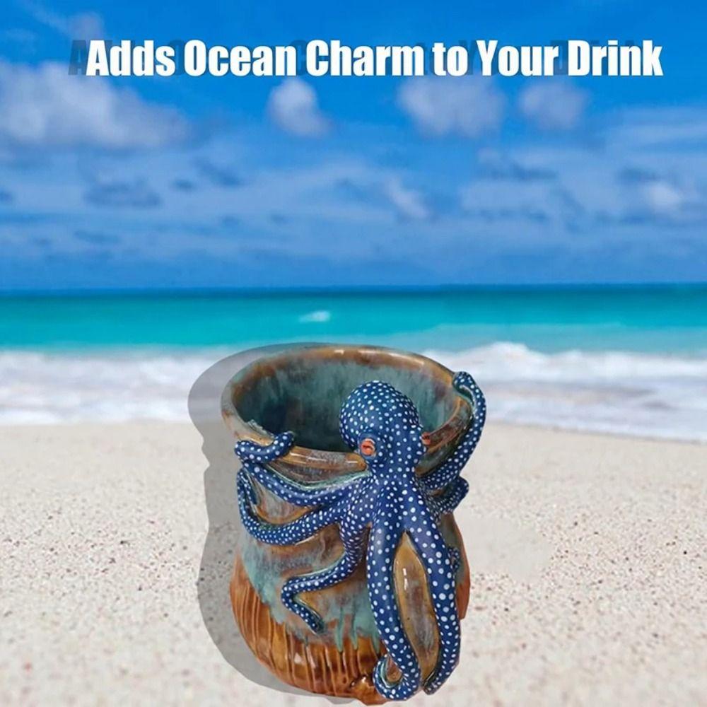 Handmade Statue Sea Animal Mug Creative Cartoon Water Cup  For Coffee and Milk Tea Enthusiasts
