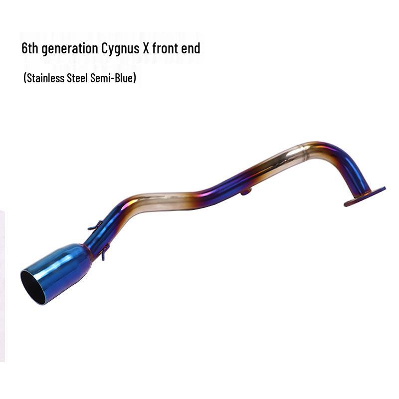 Front Titanium Alloy Exhaust Pipe for Scooter Cygnus 125, 6th Gen 123, and BWS125