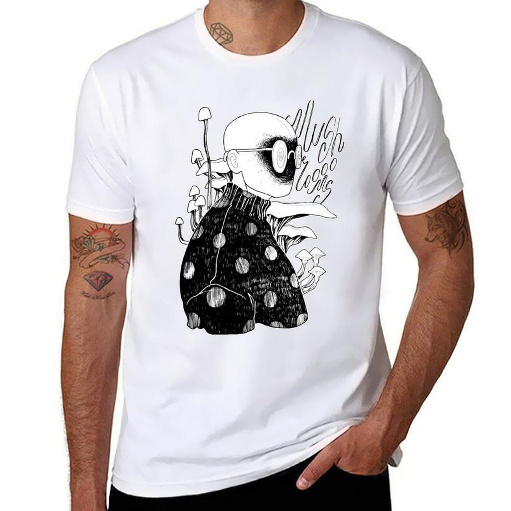 Mushroooom TShirt Basic Daily Outfit Short Sleeve Tee