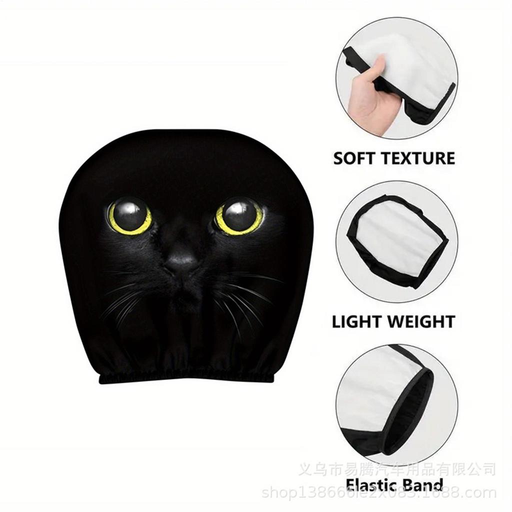 Headrest Covers For Cars 2 Piece Ice Silk Cute Funny Cartoon Car Headrest Covers Automotive Seat Protector For Sedan Suv Truck