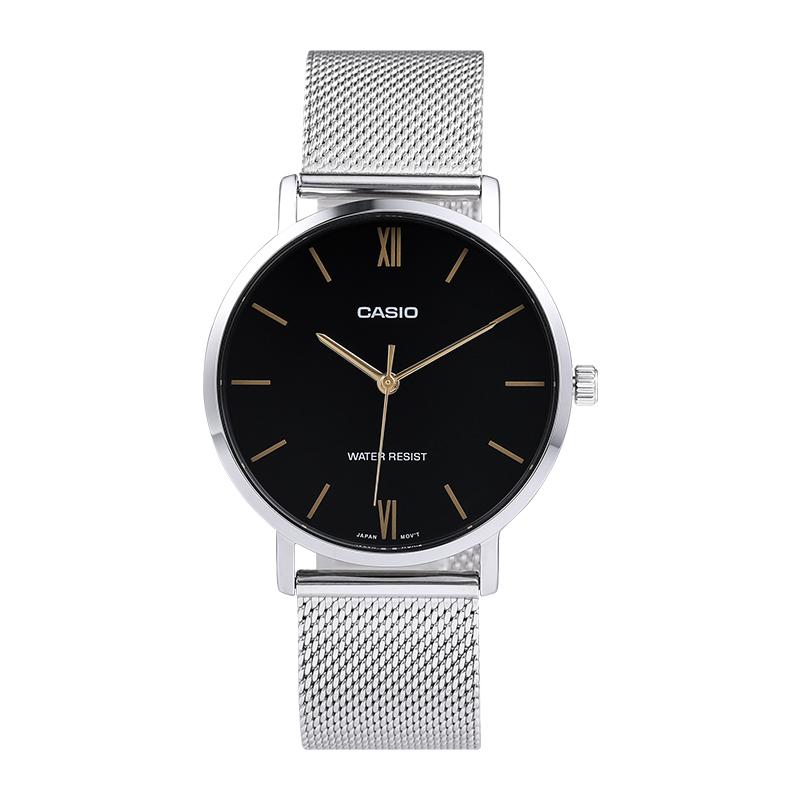 CASIO Customized watch modified series Black Warrior black steel niche large dial pointer simple business waterproof 30 YinQiShi