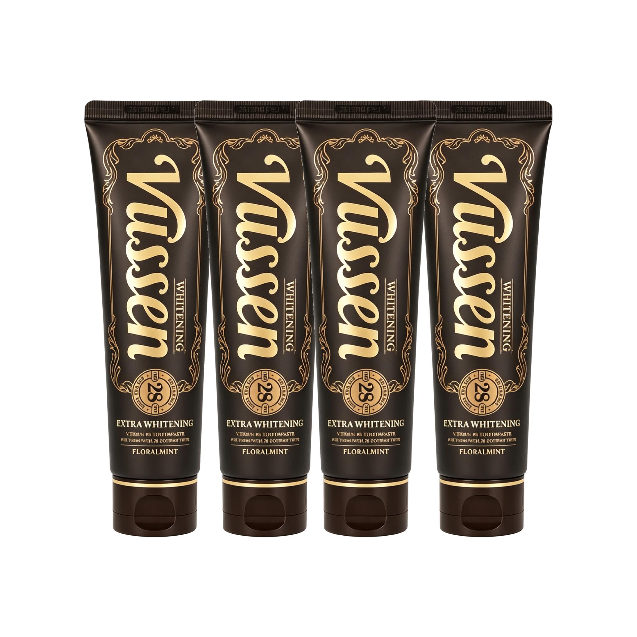 VUSSEN 28 Fogkrém 80g - Fehérítő*4 db 80g*4pc beige