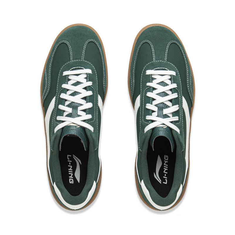 Li Ning YUNCHUAN 2 Slip Resistant, Abrasion Resistant, Lightweight Low Top German Army Trainers Men's Dark Green AGCV337-7